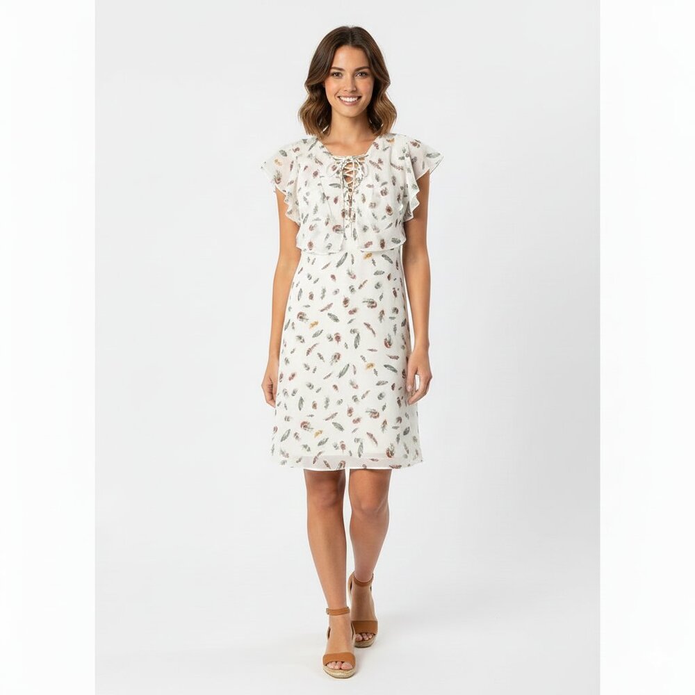 *The Kooples Silk Floral Knee Length Dress 100% Silk French Designer XXS